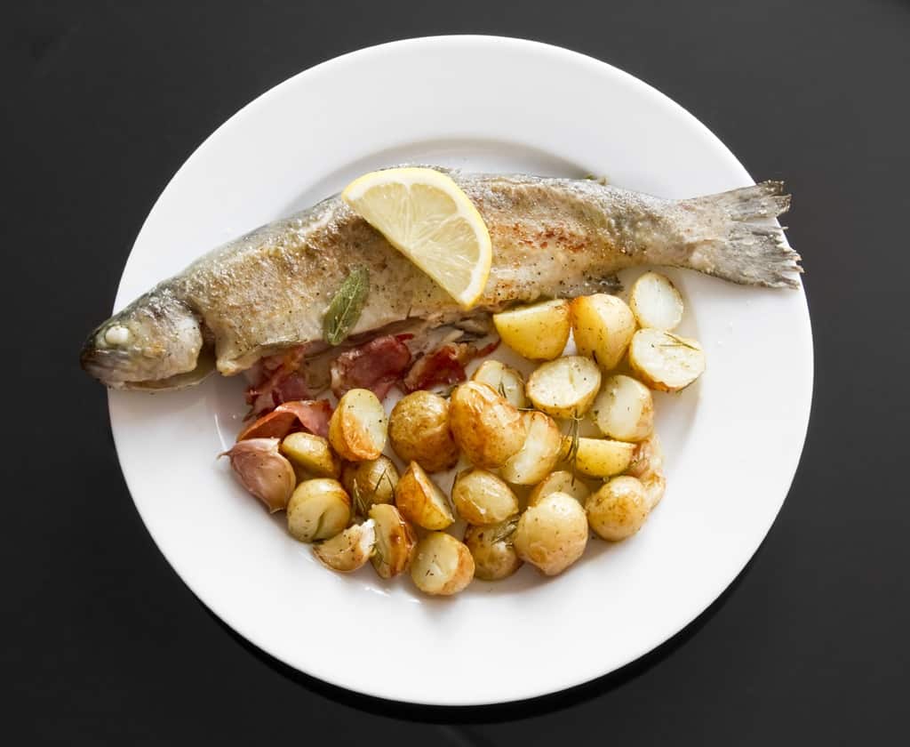 Gevulde forel met salie & parmaham