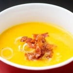 Pompoensoep met spekjes