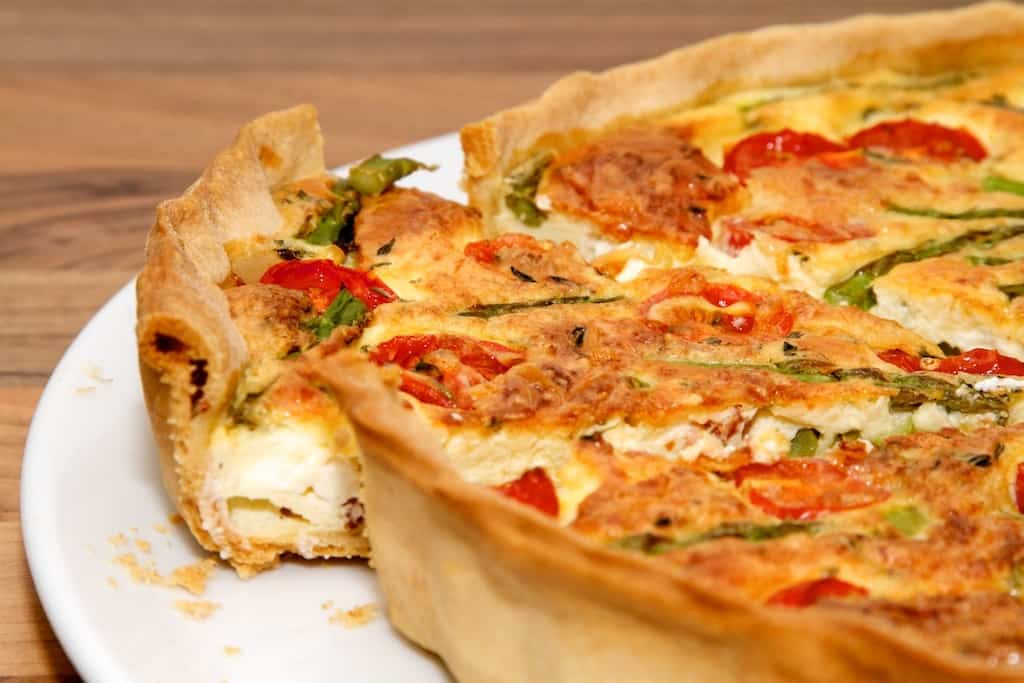 Quiche met geitenkaas